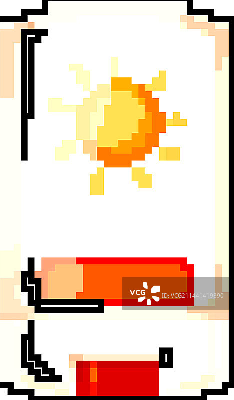 防晒霜游戏像素画图片素材