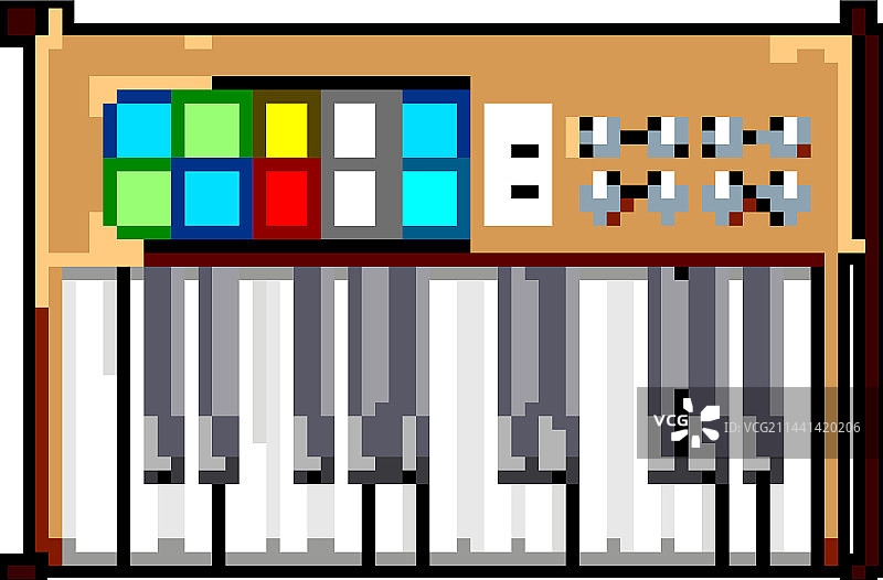 科技合成器音频游戏像素艺术图片素材