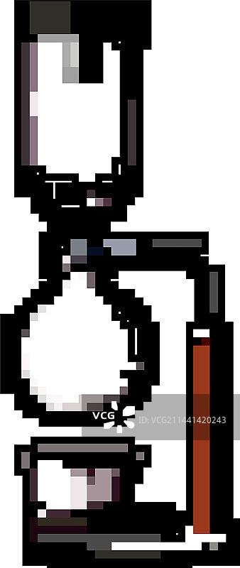 虹吸咖啡机游戏像素艺术图片素材