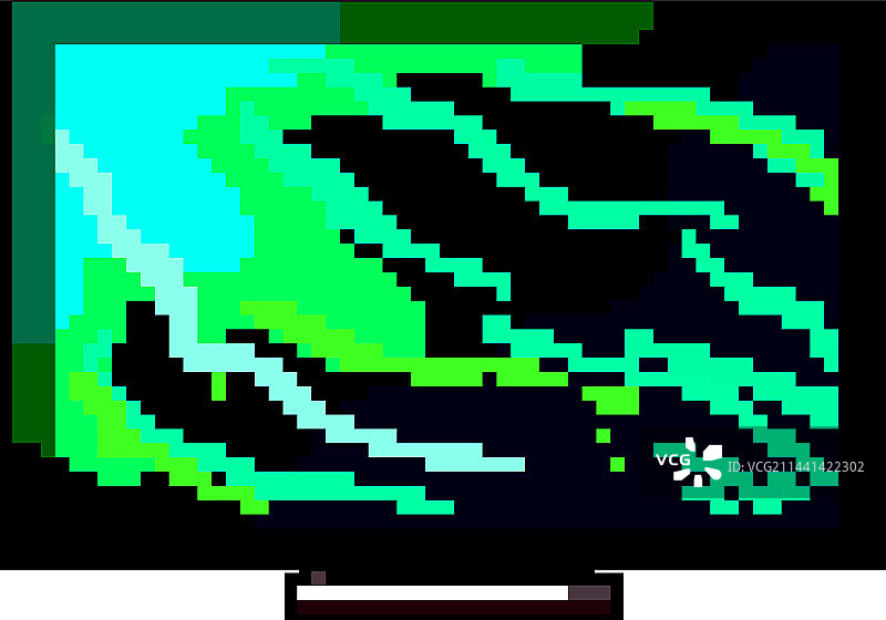 LCD电视屏幕游戏像素艺术图片素材