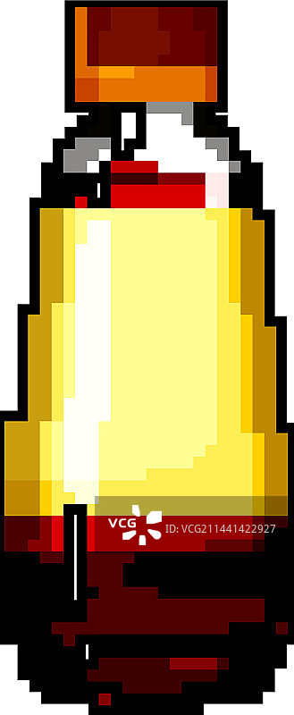 液体醋瓶像素艺术图片素材