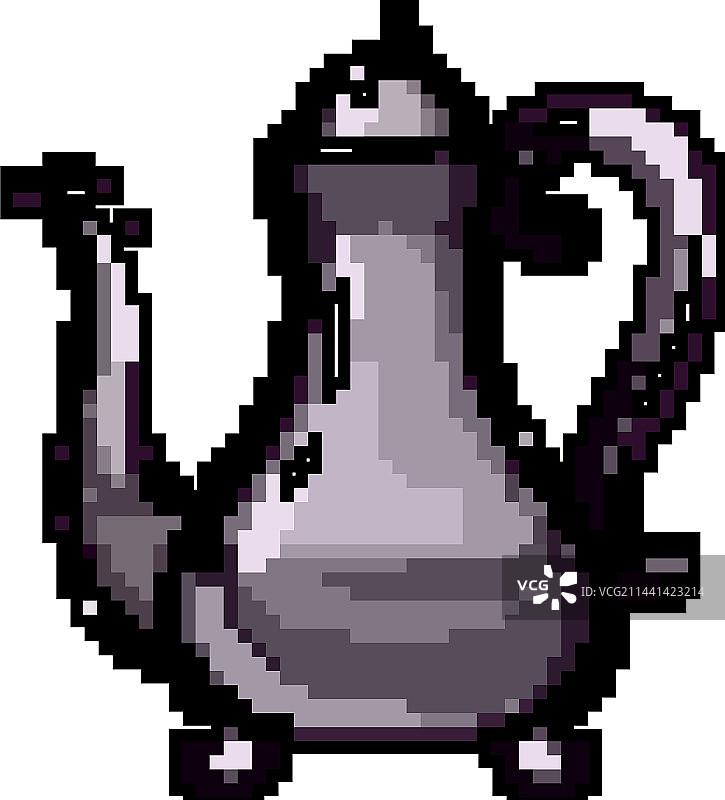 复古水壶茶壶游戏像素艺术图片素材