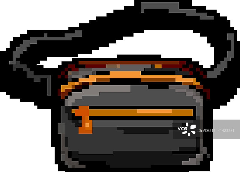 拉链腰包游戏像素艺术图片素材