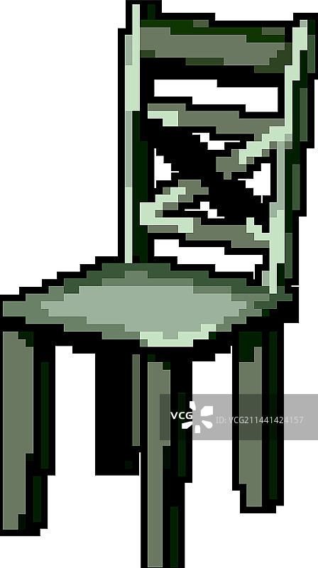 房间木椅游戏像素艺术图片素材
