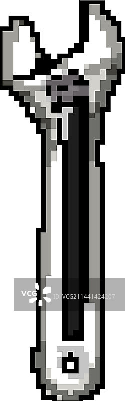 机械扳手工具像素艺术图片素材