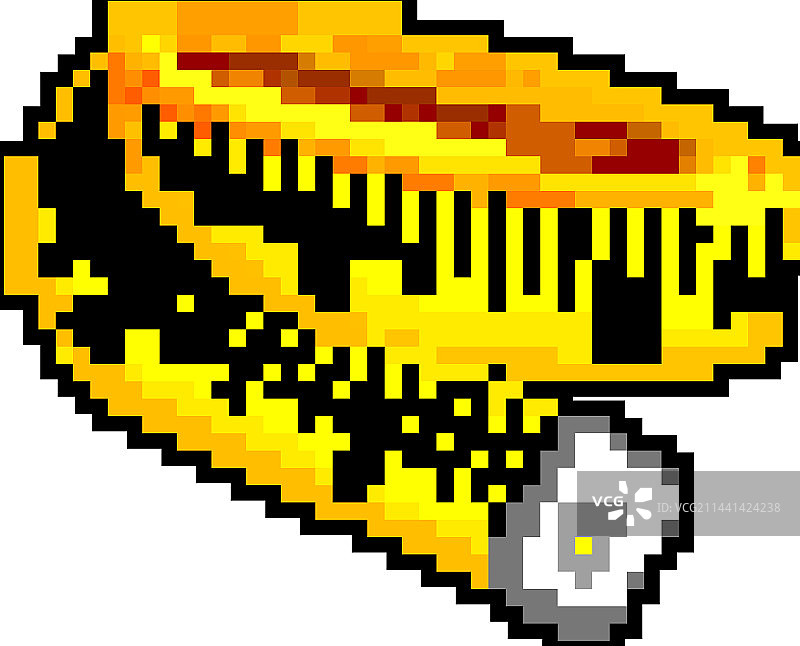 像素风格黄色卷尺图片素材