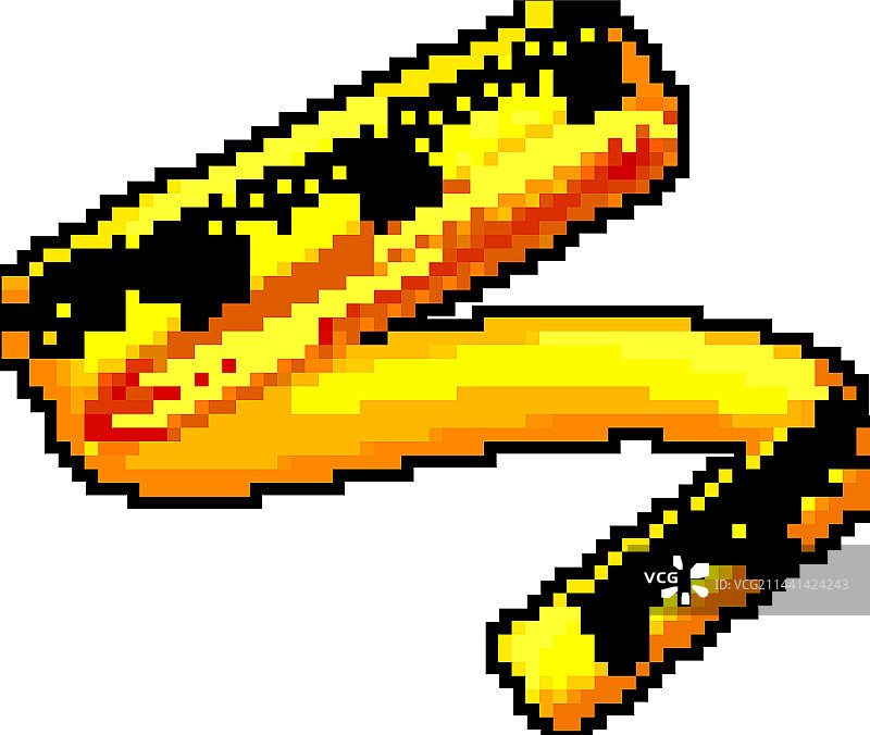 黄色卷尺游戏像素艺术图片素材