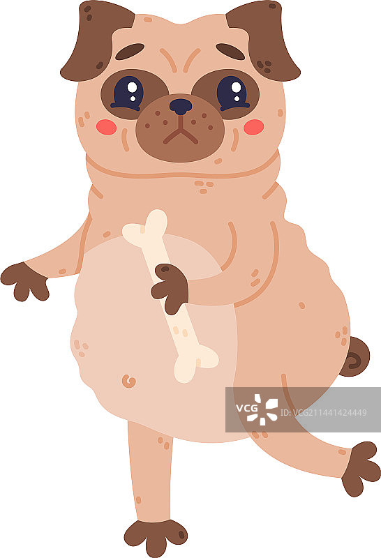 奔跑的哈巴狗图片素材