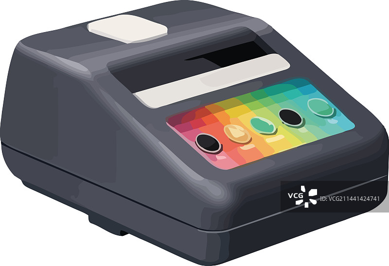 白色背景上的电子打印机图片素材