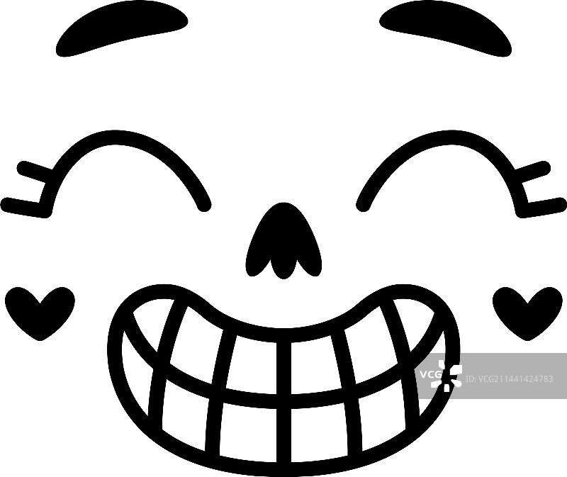 复古卡通吉祥物笑脸图片素材