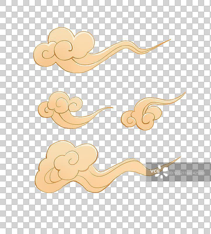 中国传统文化祥云插画元素图片素材