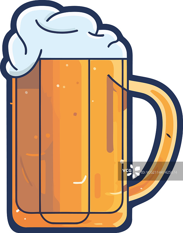 象征庆祝的泡沫啤酒杯图片素材