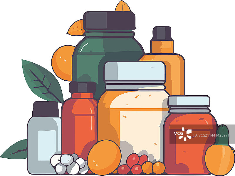 新鲜有机草药图片素材