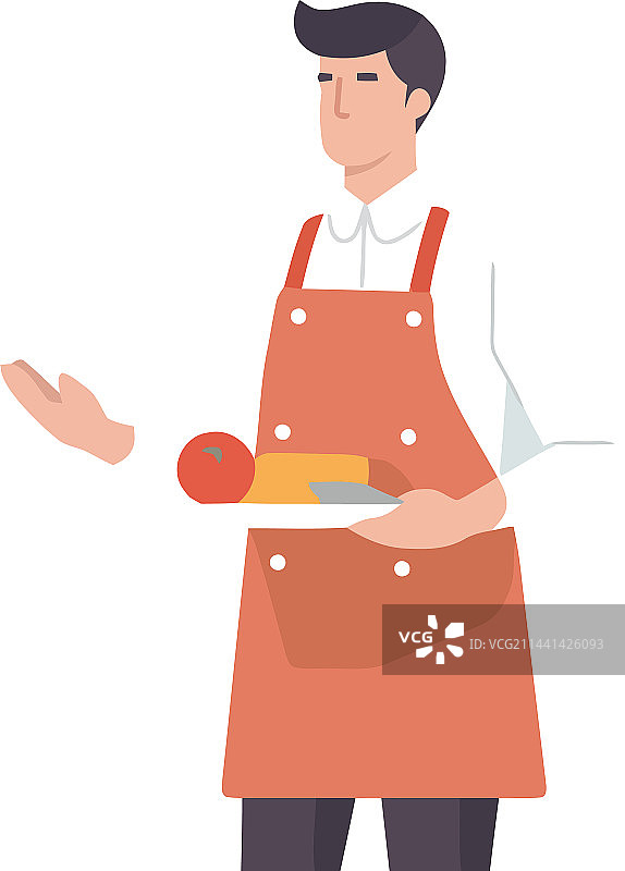 快乐烹饪美食的厨师图片素材