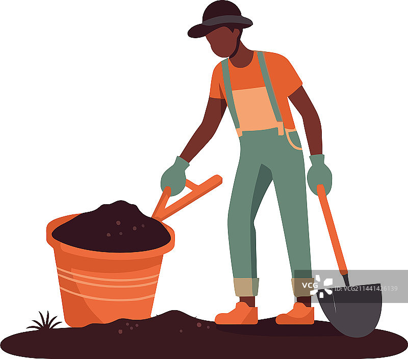 男人在户外工作图片素材