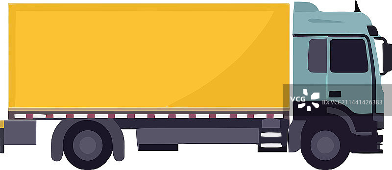 白色背景上的卡车运输图片素材