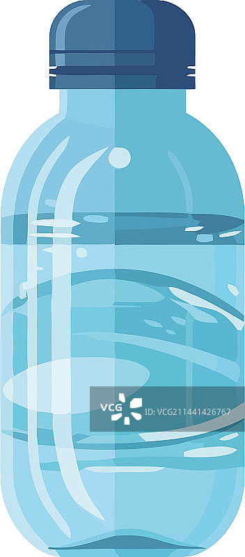 蓝色塑料瓶装纯净水图片素材