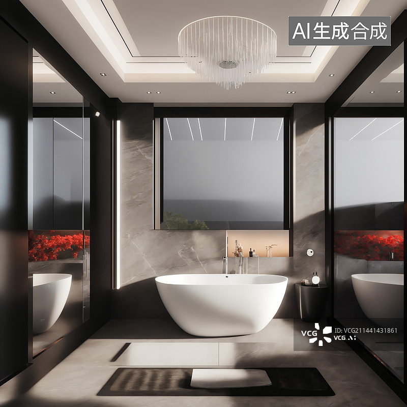【AI数字艺术】浴室空间图片素材