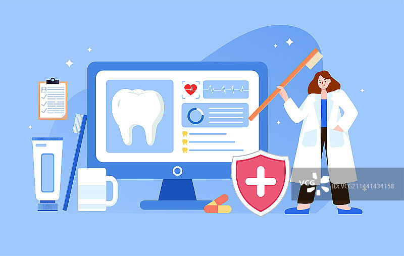 全国爱牙日矢量插画图片素材