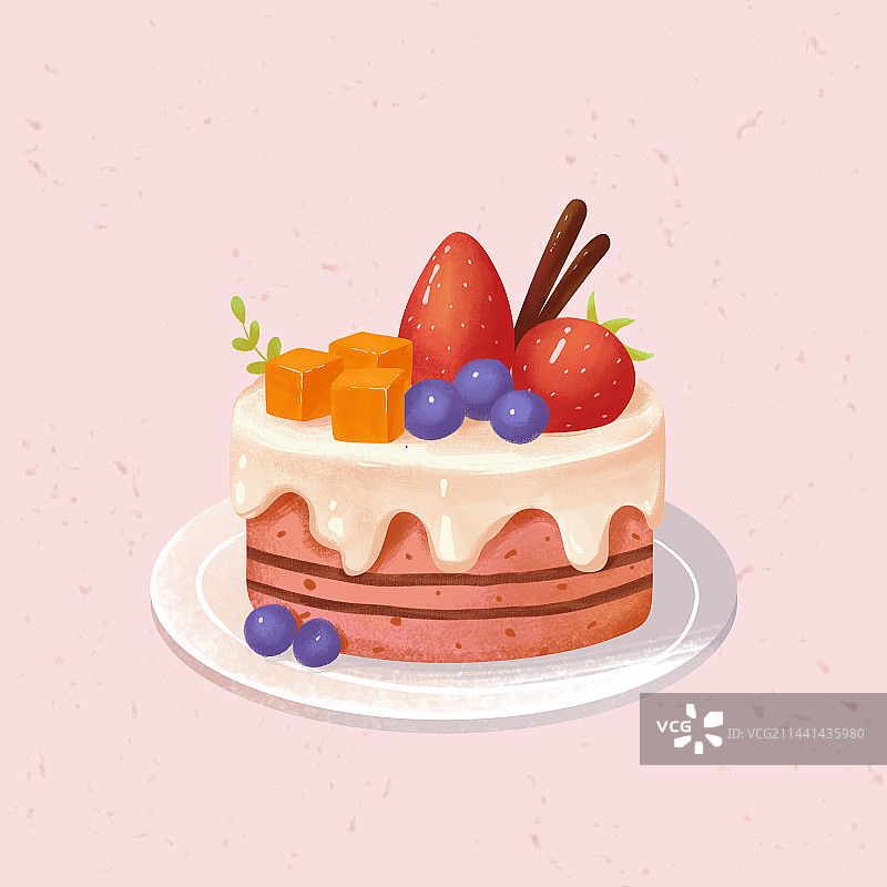 草莓蛋糕图片素材