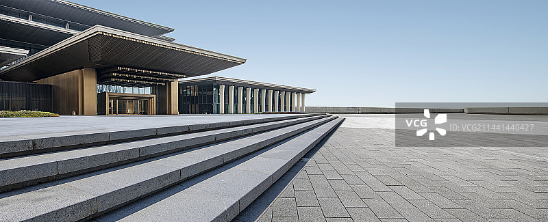 现代城市国风建筑广场图片素材