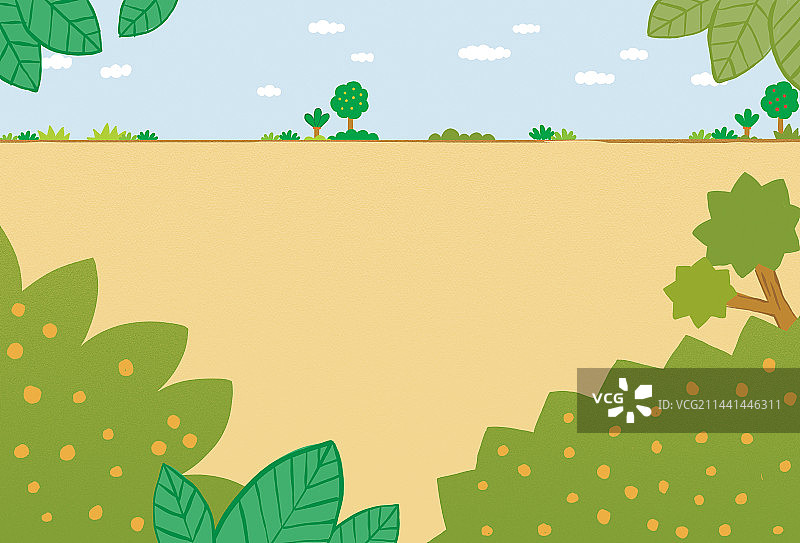 原始森林卡通背景图片素材