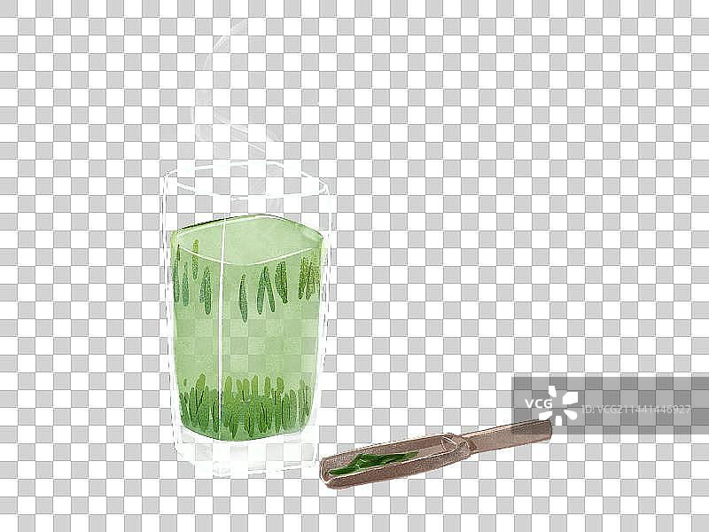 玻璃杯泡茶叶图片素材