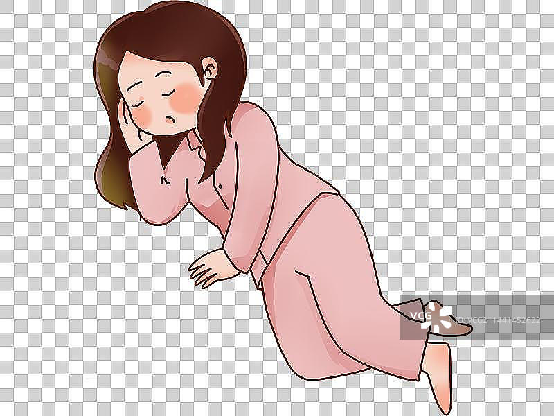 睡着的女性女孩图片素材