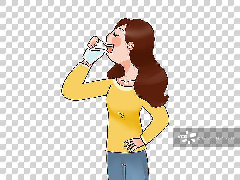 喝水 补充水分的女性图片素材