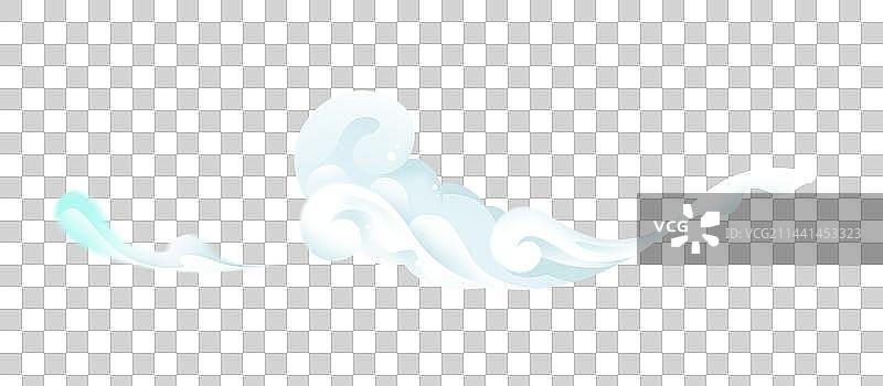 清新水波纹传统插画元素图片素材