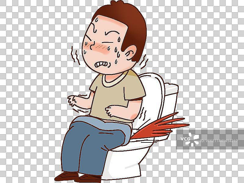 痔疮喷血的男人图片素材