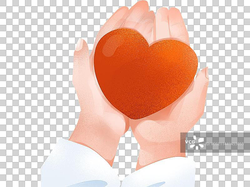 双手捧心图片素材