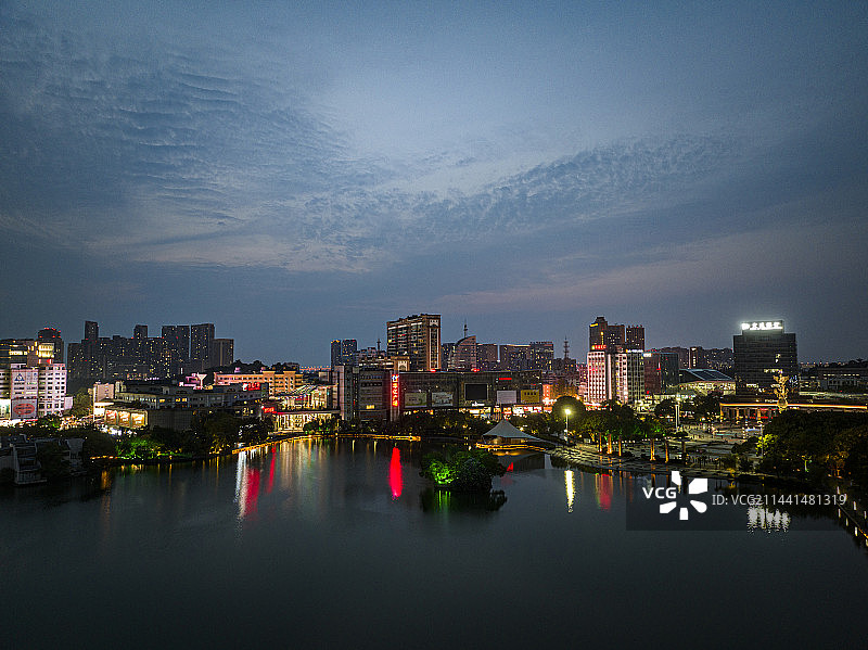 航拍安徽省芜湖市镜湖区风光图片素材