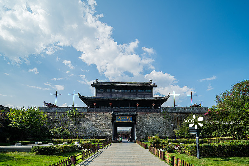 歙县徽州古城徽州府府衙徽派建筑图片素材