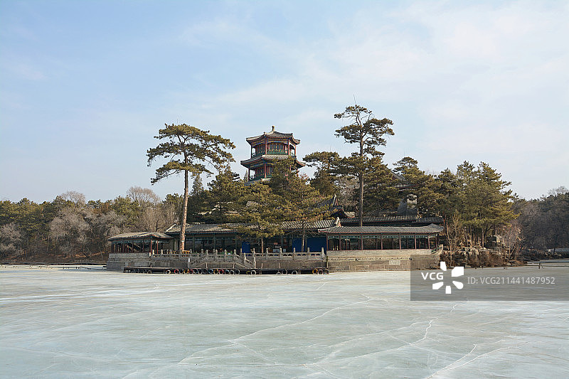 冬天的承德避暑山庄图片素材