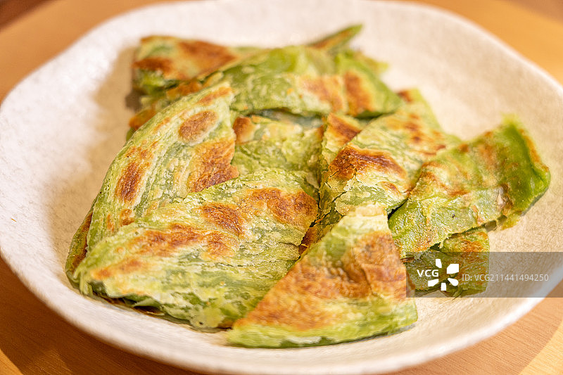 传统西北菜 菠菜饼图片素材