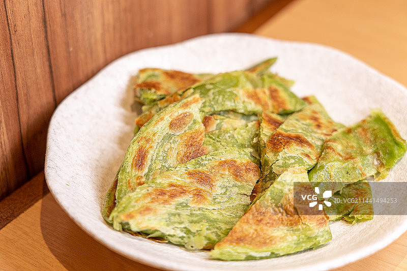 传统西北菜 菠菜饼图片素材