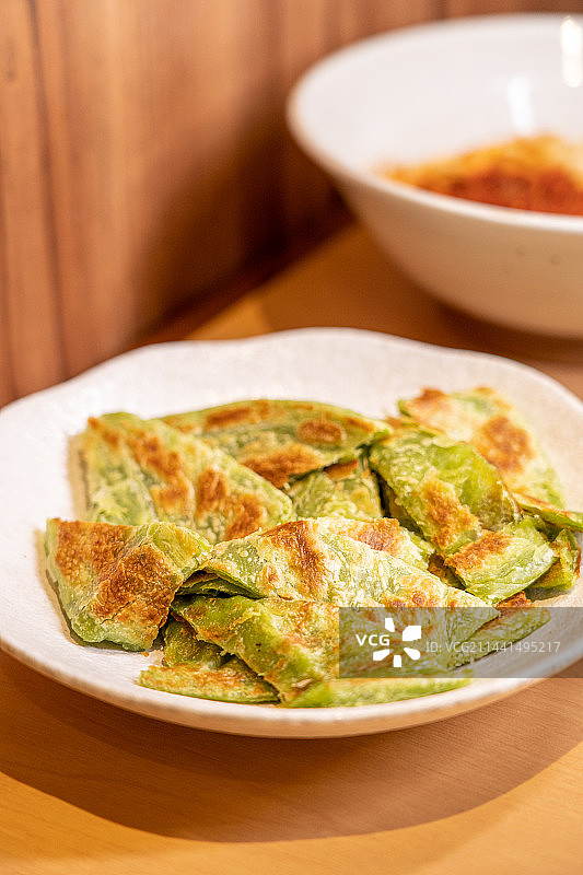 传统西北菜 菠菜饼图片素材