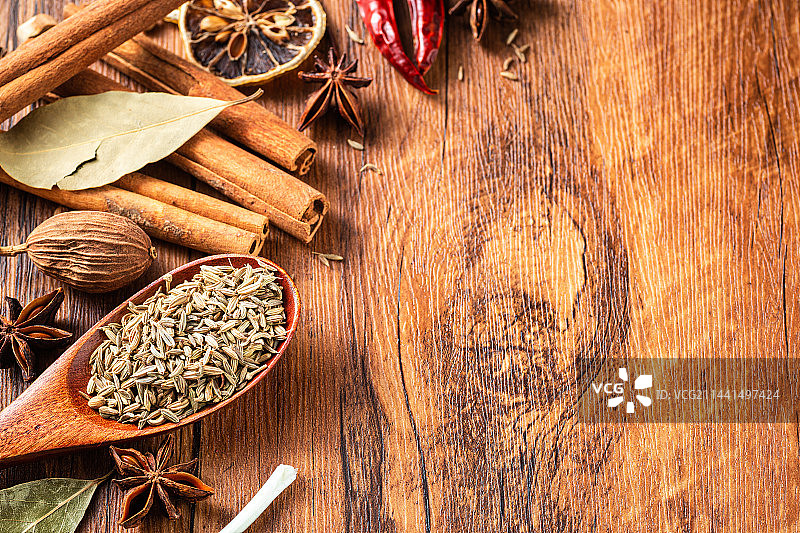 种类众多的调味料图片素材