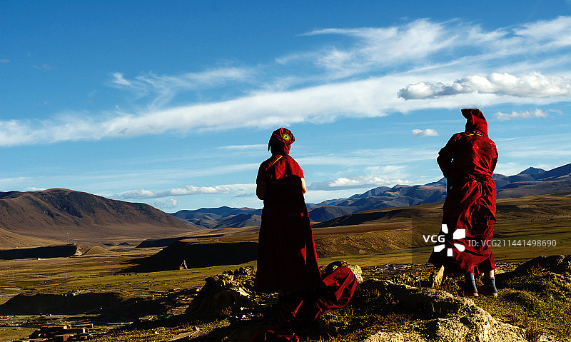 远山的眺望图片素材