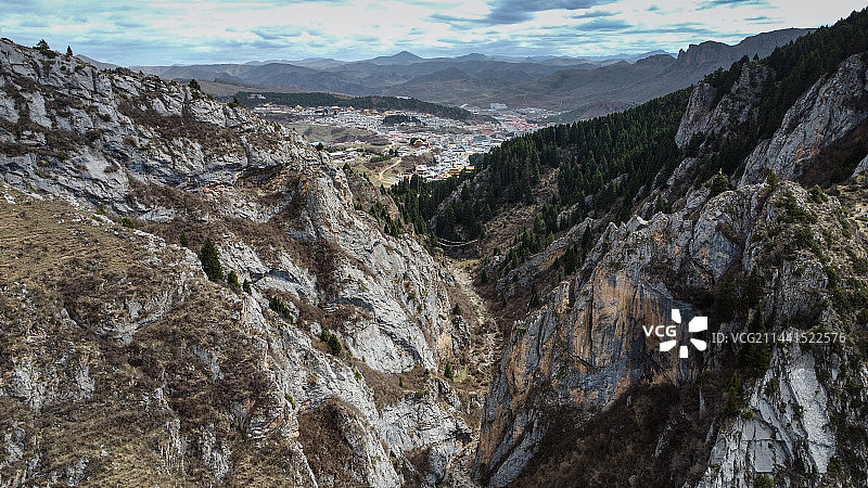 甘南 郎木寺 峡谷图片素材
