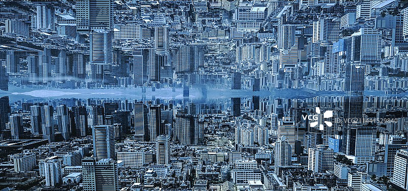 城市倒影图片素材