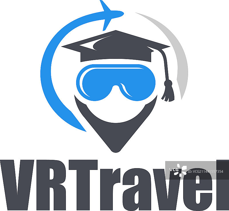 现代旅行帽飞机游泳镜logo设计图片素材