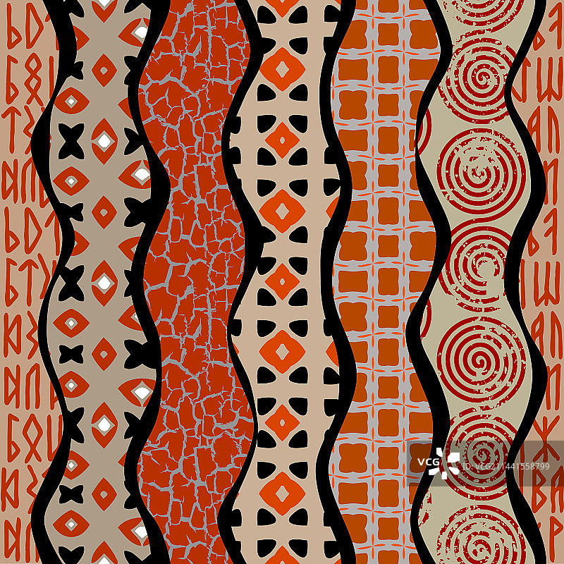 棕色民族部落图案无缝艺术图片素材