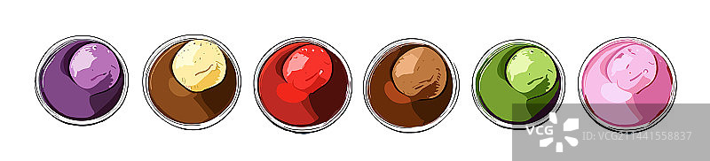 冰淇淋卡通涂鸦图标合集图片素材