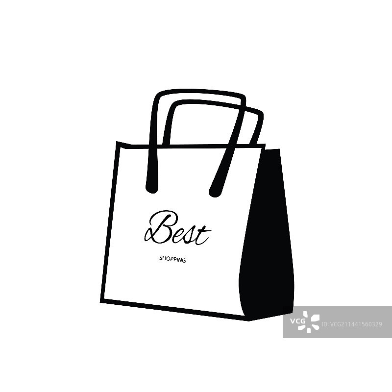 购物袋图标手提包轮廓购物袋图片素材