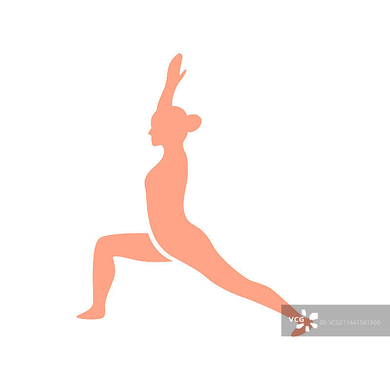 瑜伽女性身体健康标志设计图片素材
