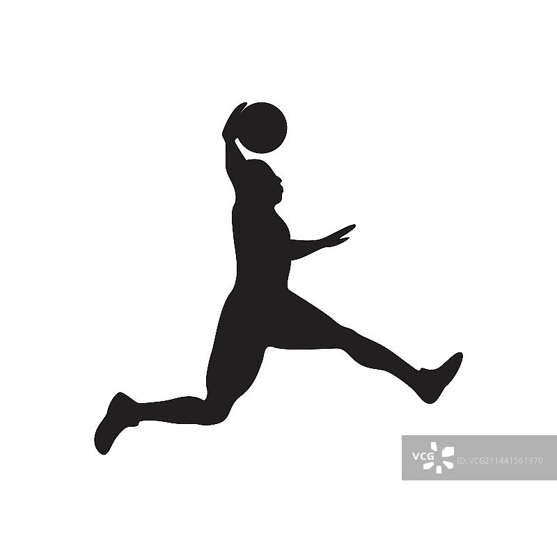 男人跳投篮球logo设计图片素材