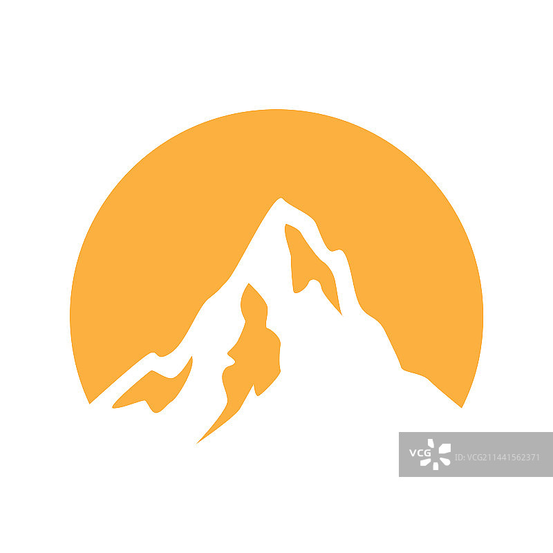 自然山脉日落Logo图片素材