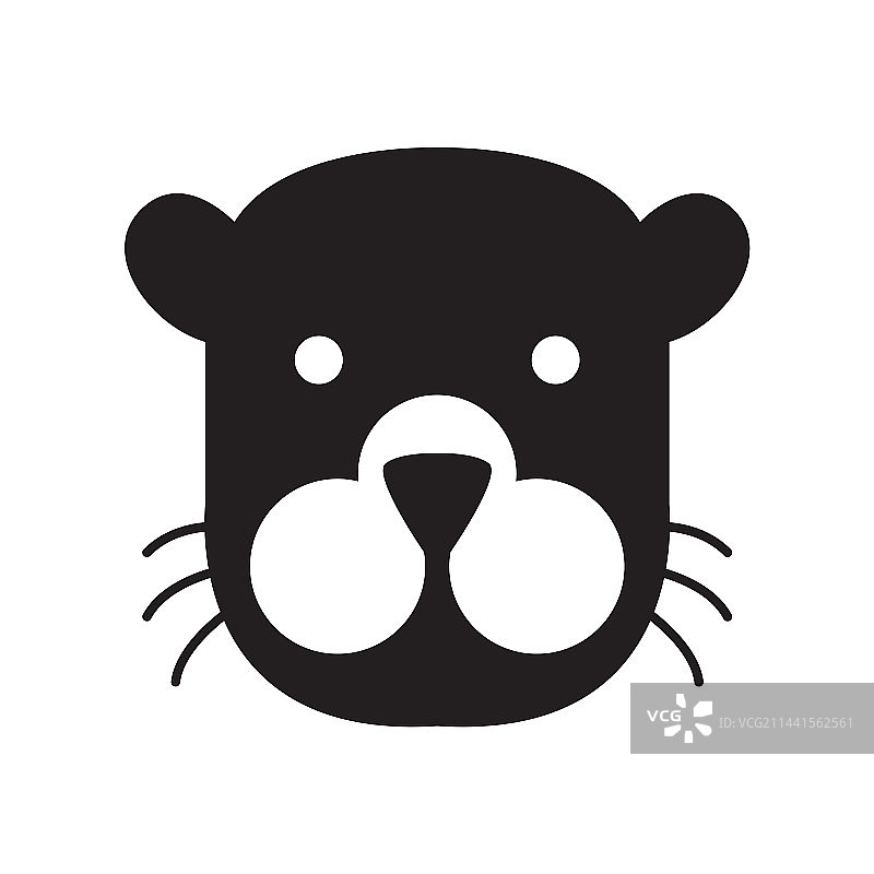 卡通吉祥物海狸头像标志图片素材